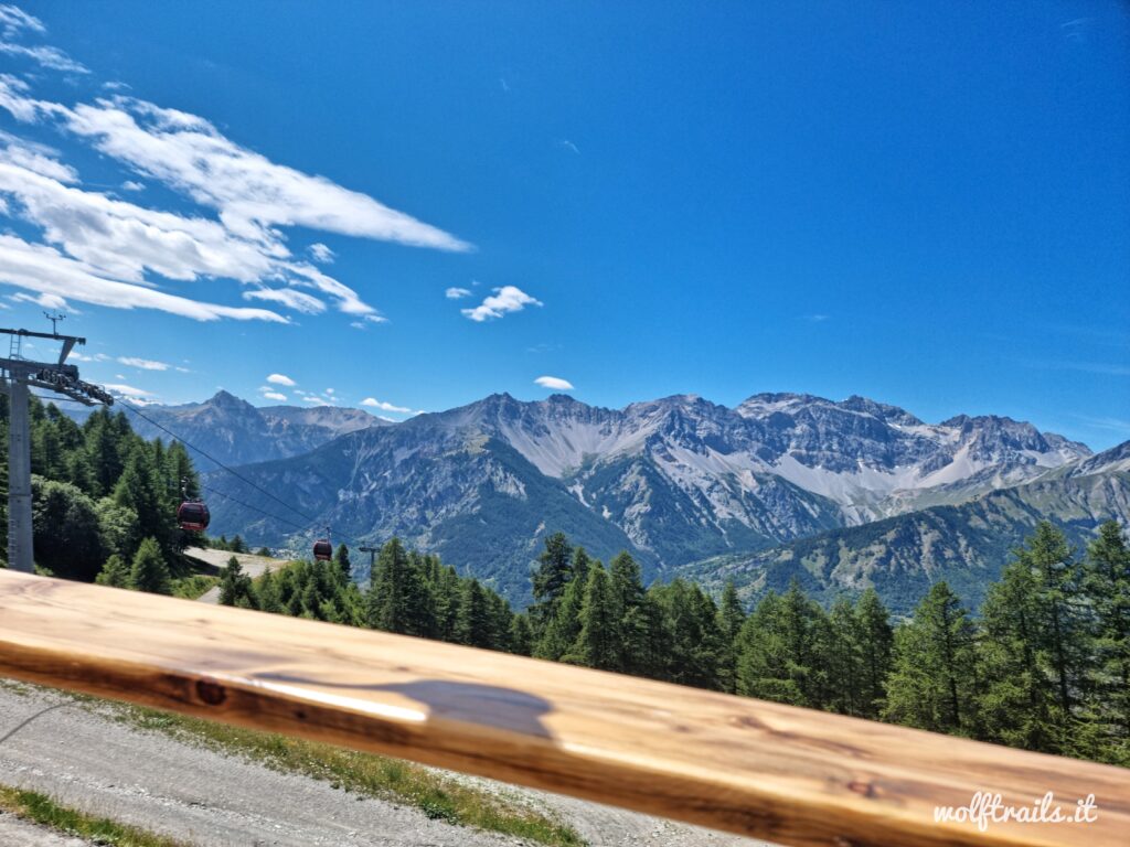 Panoramic view of the Western Alps from a hotel room during the Bardonecchia e-Enduro MTB Tour