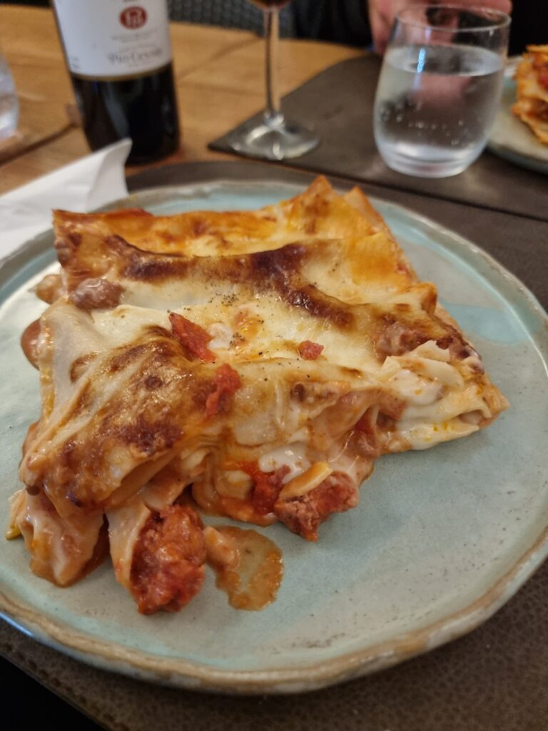 Traditional Lasagne Bolognese during a Tour on Alta Via del Sale