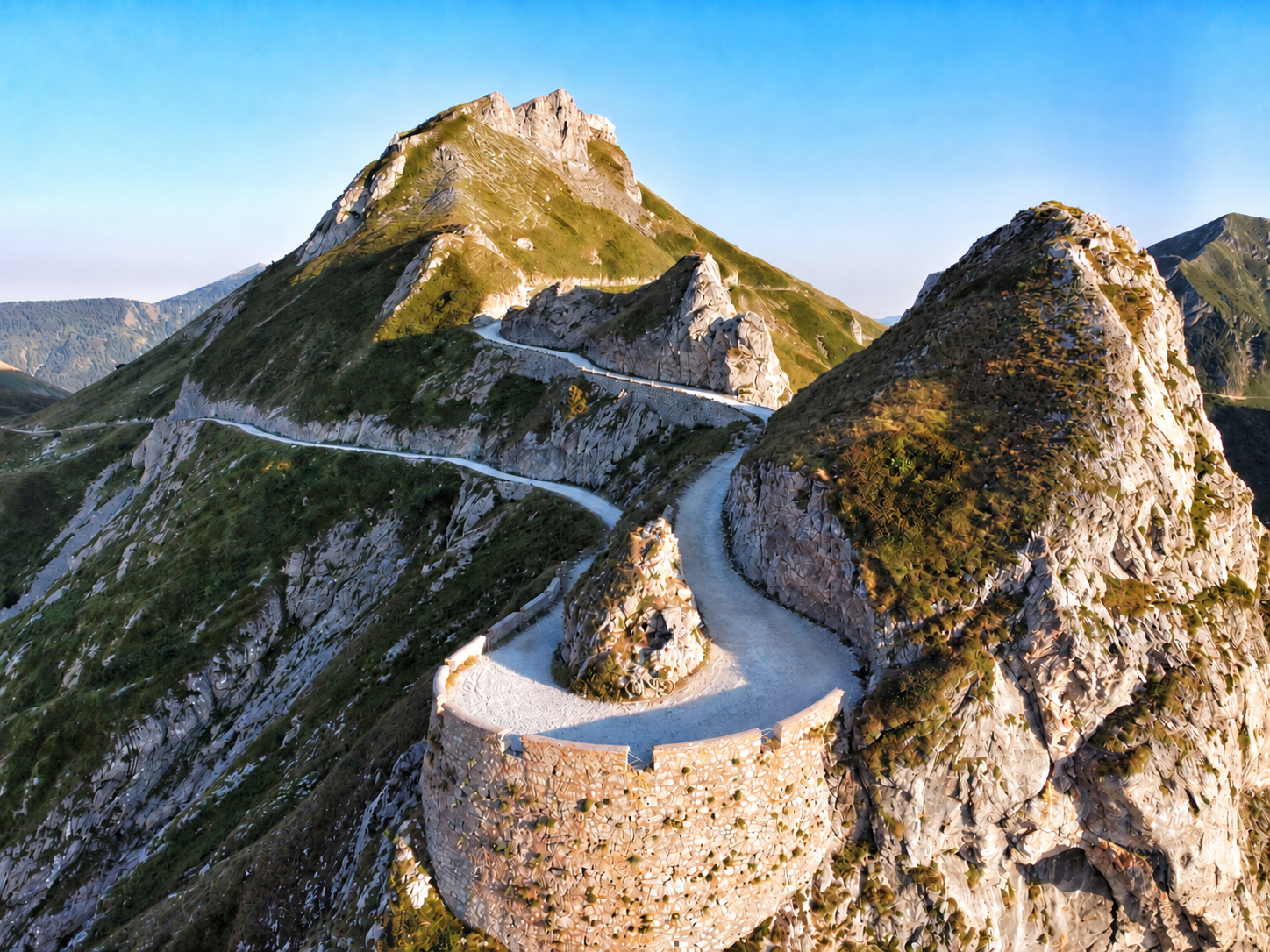 Alta Via del Sale iconic Boaria Corner above Limone Piemonte